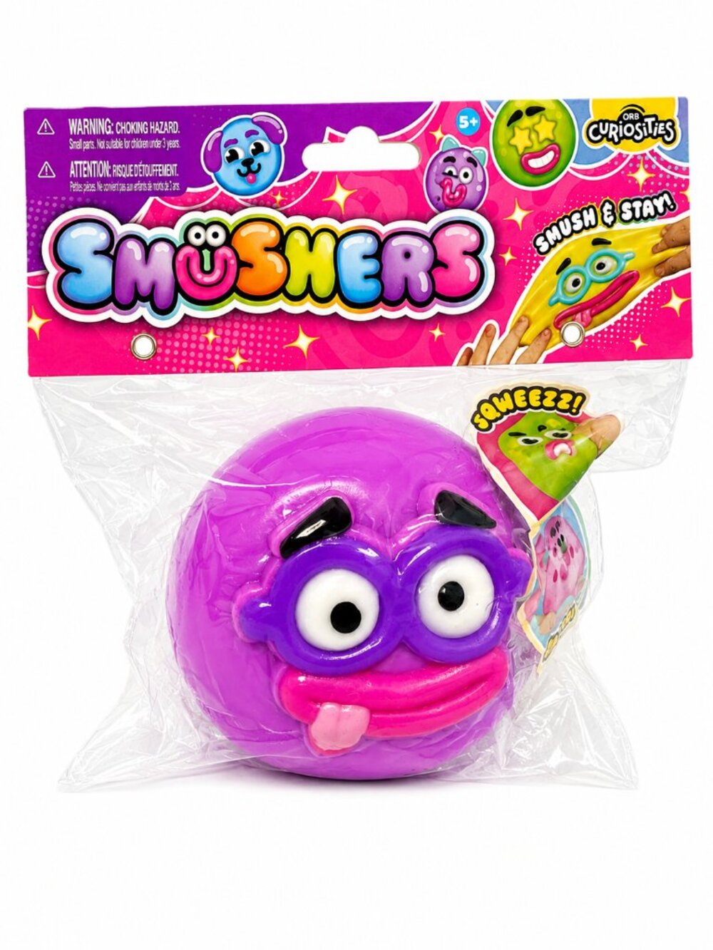 ORB CURIOSITIES PURPLE SMUSHER SQUISHY SQUEEZE TOY BRAND NEW